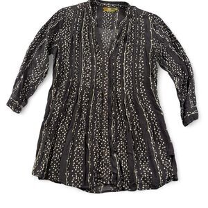 Rock Flower Paper Women’s Gray Long Blouse Size S/M Tunic Top